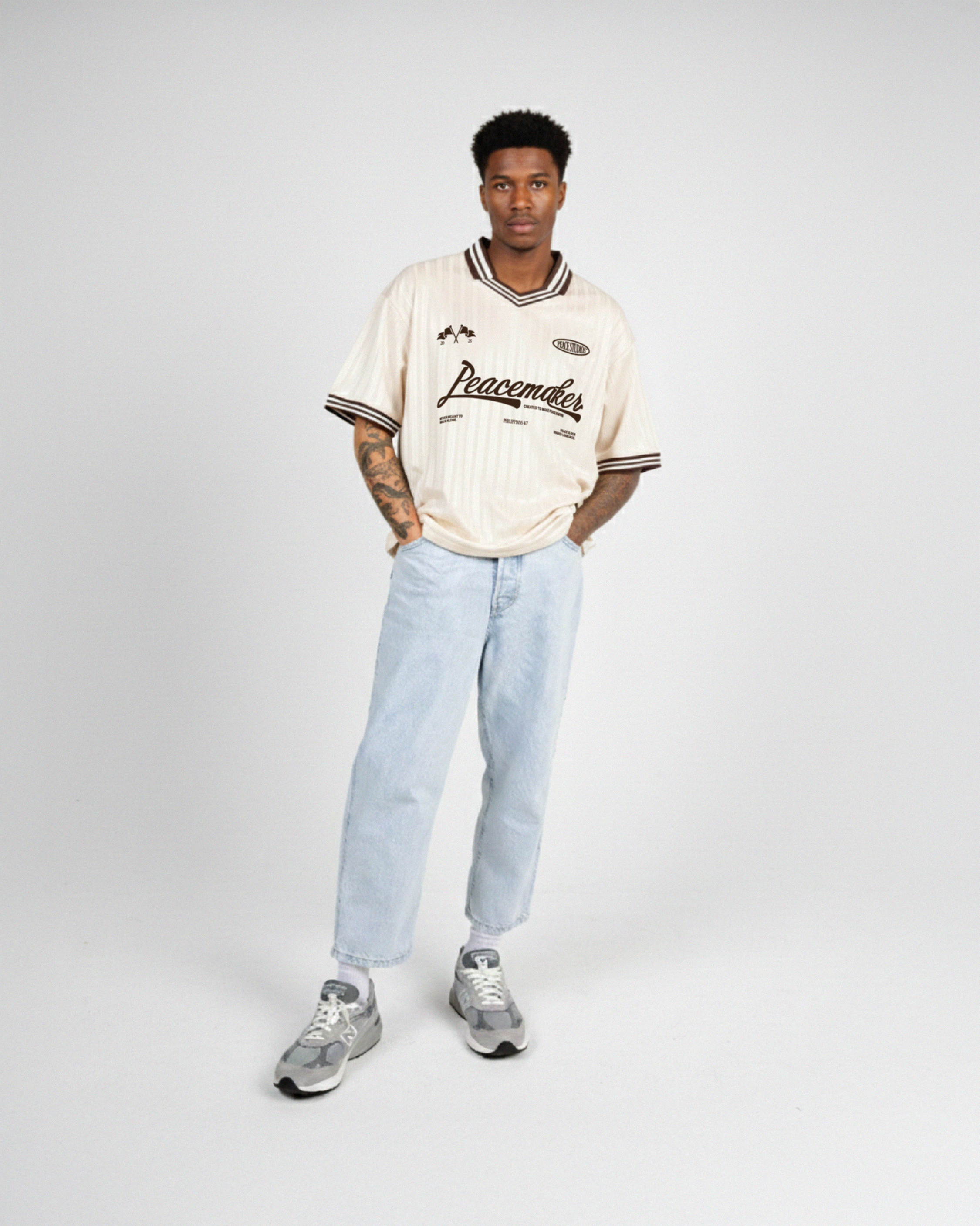 Peacemaker Contrast Stripes Polo Collar T-Shirt | Peace®