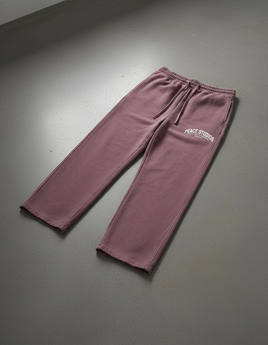 Peace® Studios Premium Enzyme-Washed Straight Leg Sweatpants | Vintage Red