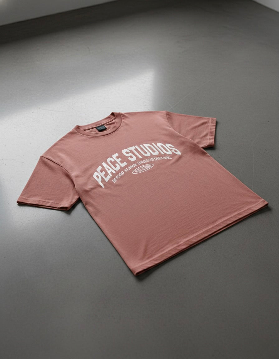 Peace® Studios Premium Enzyme-Washed Loose Fit Tee | Vintage Red