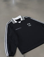 Know Jesus, Know Peace Signature Black Striped Collar Sweatshirt | Peace®