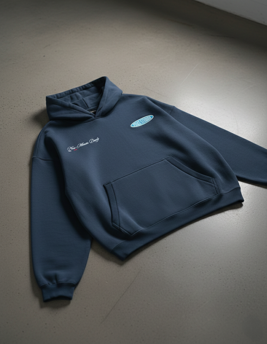 Everyday Miracles Navy Blue Boxy Hoodie | Peace®