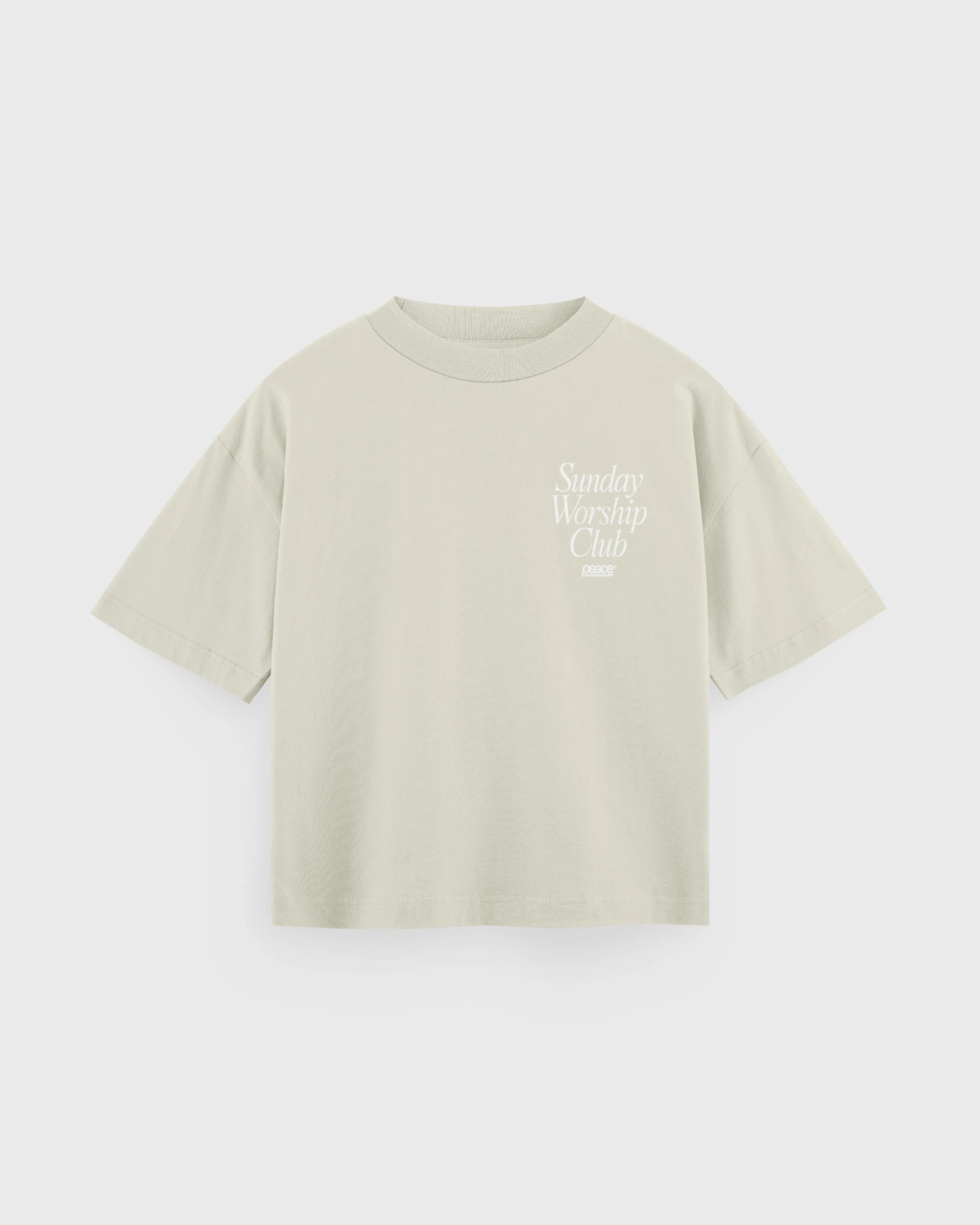 Sunday Worship Club Boxy Tee Beige | Peace® ODMPOD