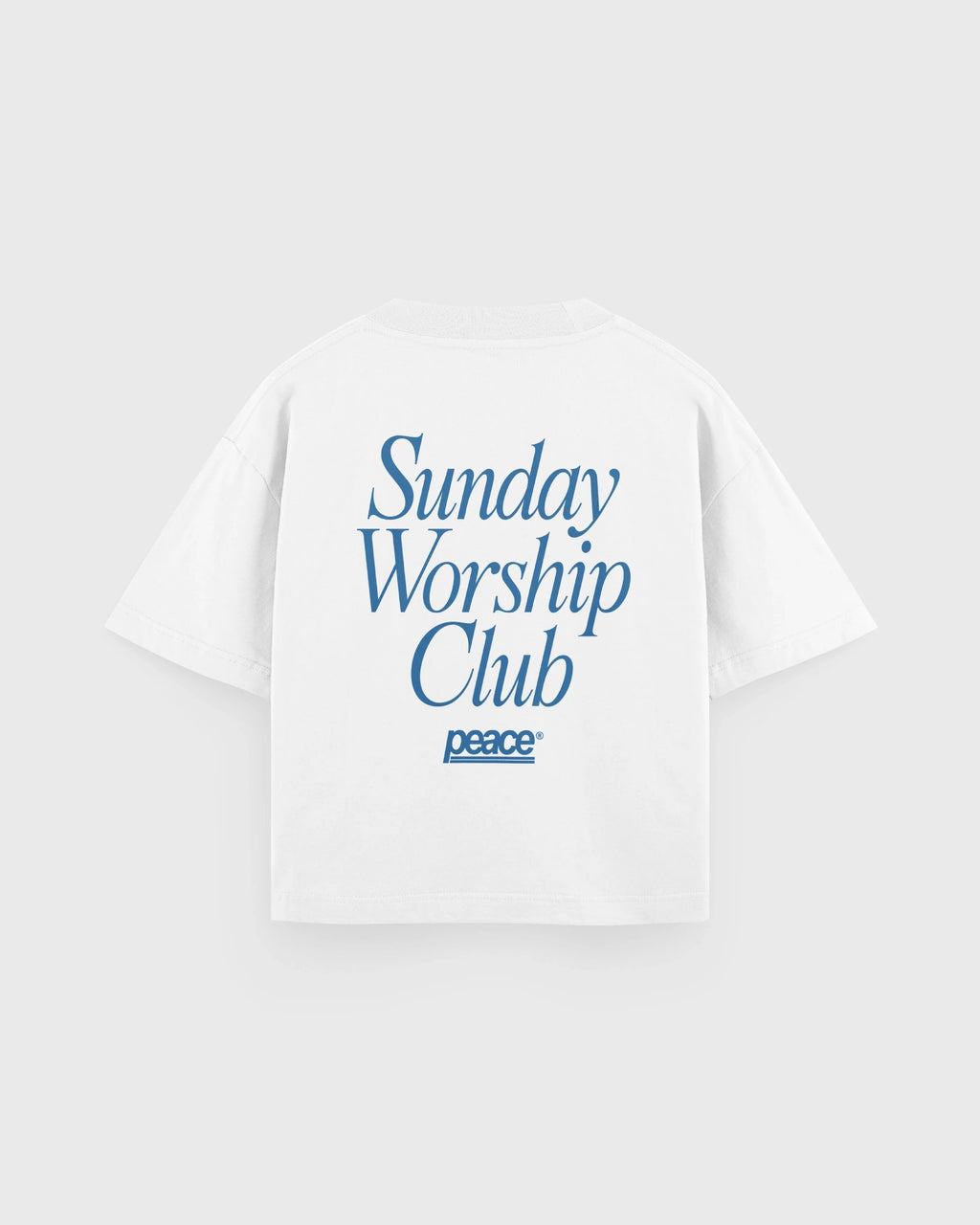 Sunday Worship Club Boxy Tee White | Peace® ODMPOD