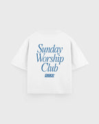 Sunday Worship Club Boxy Tee White | Peace® ODMPOD