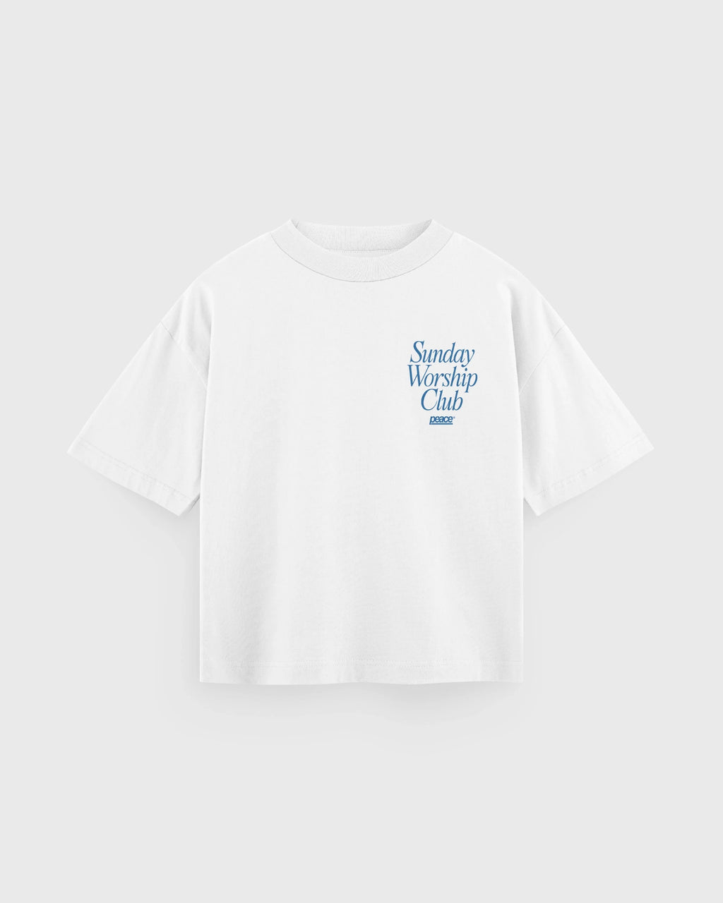 Sunday Worship Club Boxy Tee White | Peace® ODMPOD
