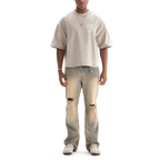 Sunday Worship Club Frayed Boxy Tee Wash Beige | Peace® ODMPOD