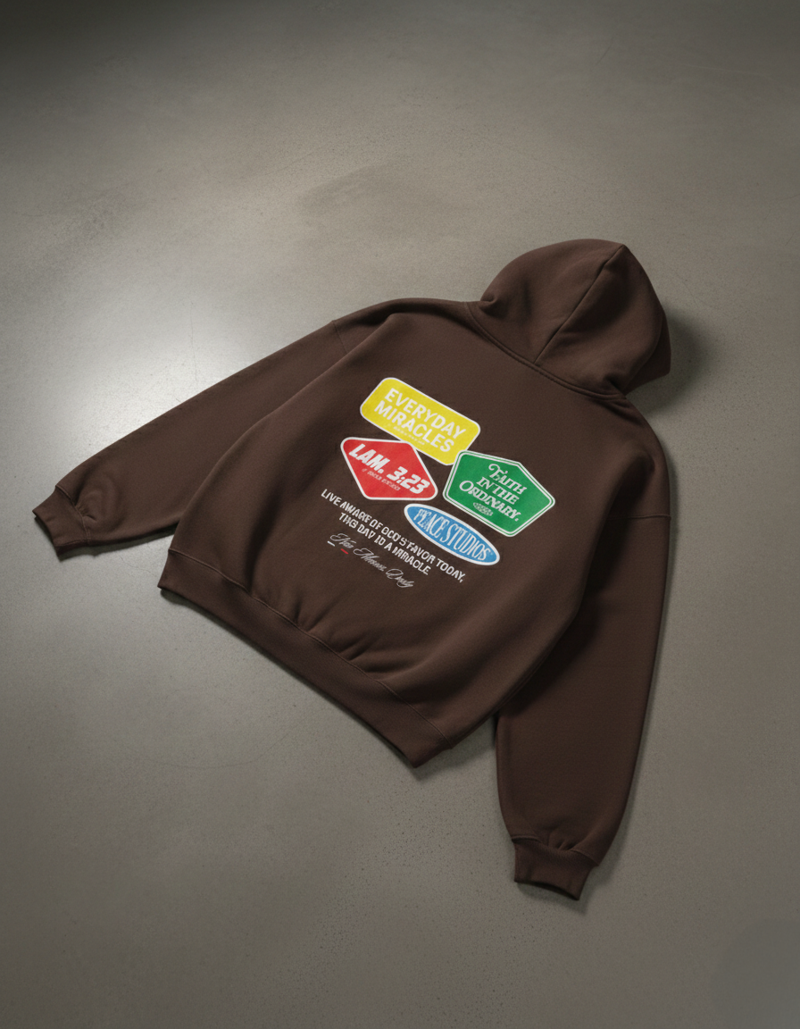 Everyday Miracles Brown Boxy Hoodie | Peace®