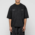 Life is Good Black Acid Washed Oversized Tee | Peace® PEACE STORE