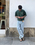 Sunday Worship Club Green Loose Fit Heavyweight Tee | Peace® ODMPOD