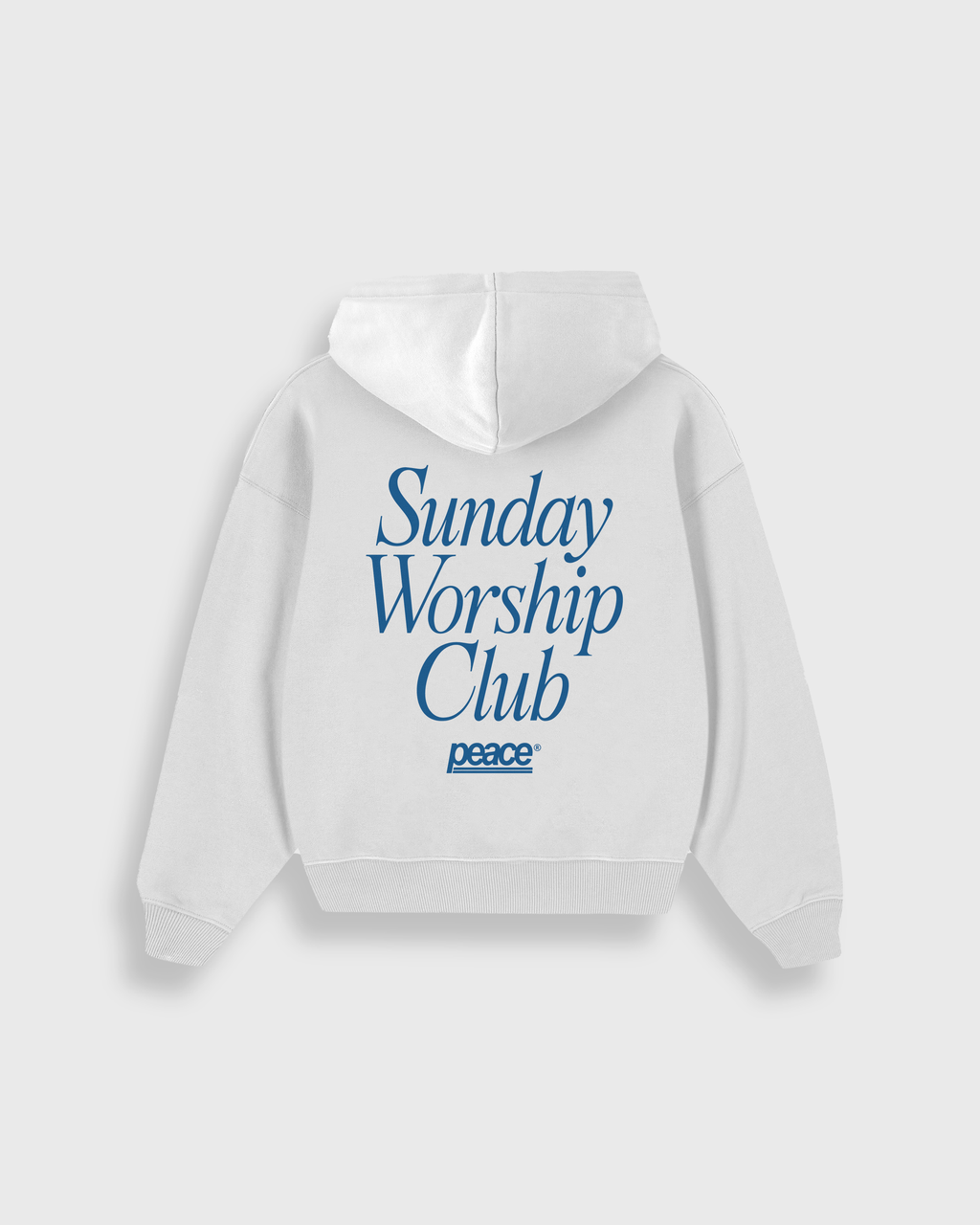 Sunday Worship Club White Oversized Heavyweight Hoodie | Peace®