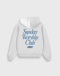 Sunday Worship Club White Oversized Heavyweight Hoodie | Peace®