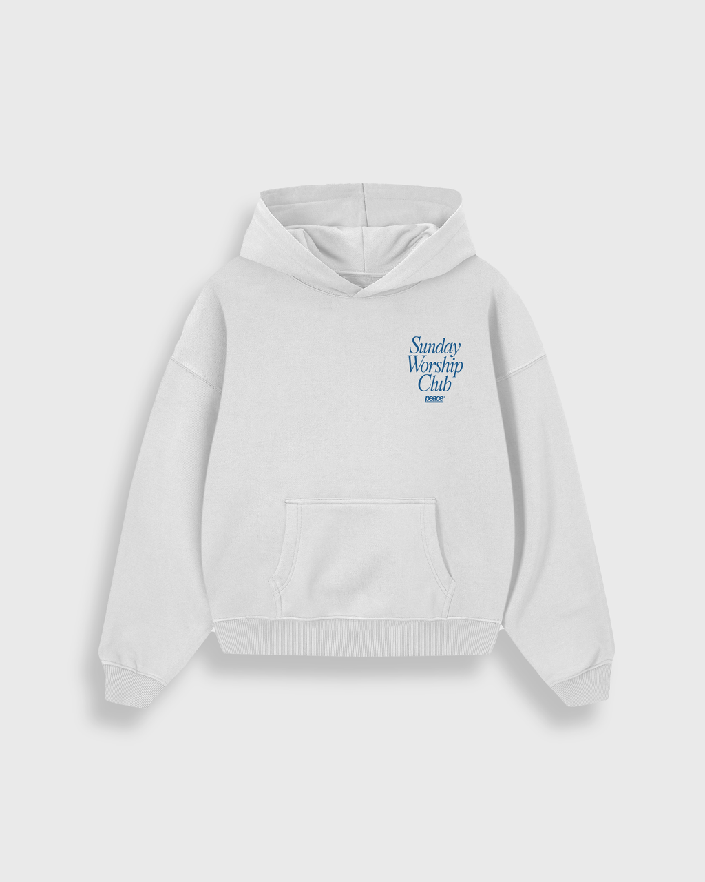 Sunday Worship Club White Oversized Heavyweight Hoodie | Peace®