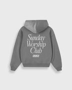Sunday Worship Club Gray Oversized Heavyweight Hoodie | Peace®