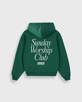 Sunday Worship Club Green Oversized Heavyweight Hoodie | Peace®