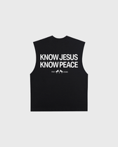 Know Jesus, Know Peace Black Raw Edge Tank Top | Peace®
