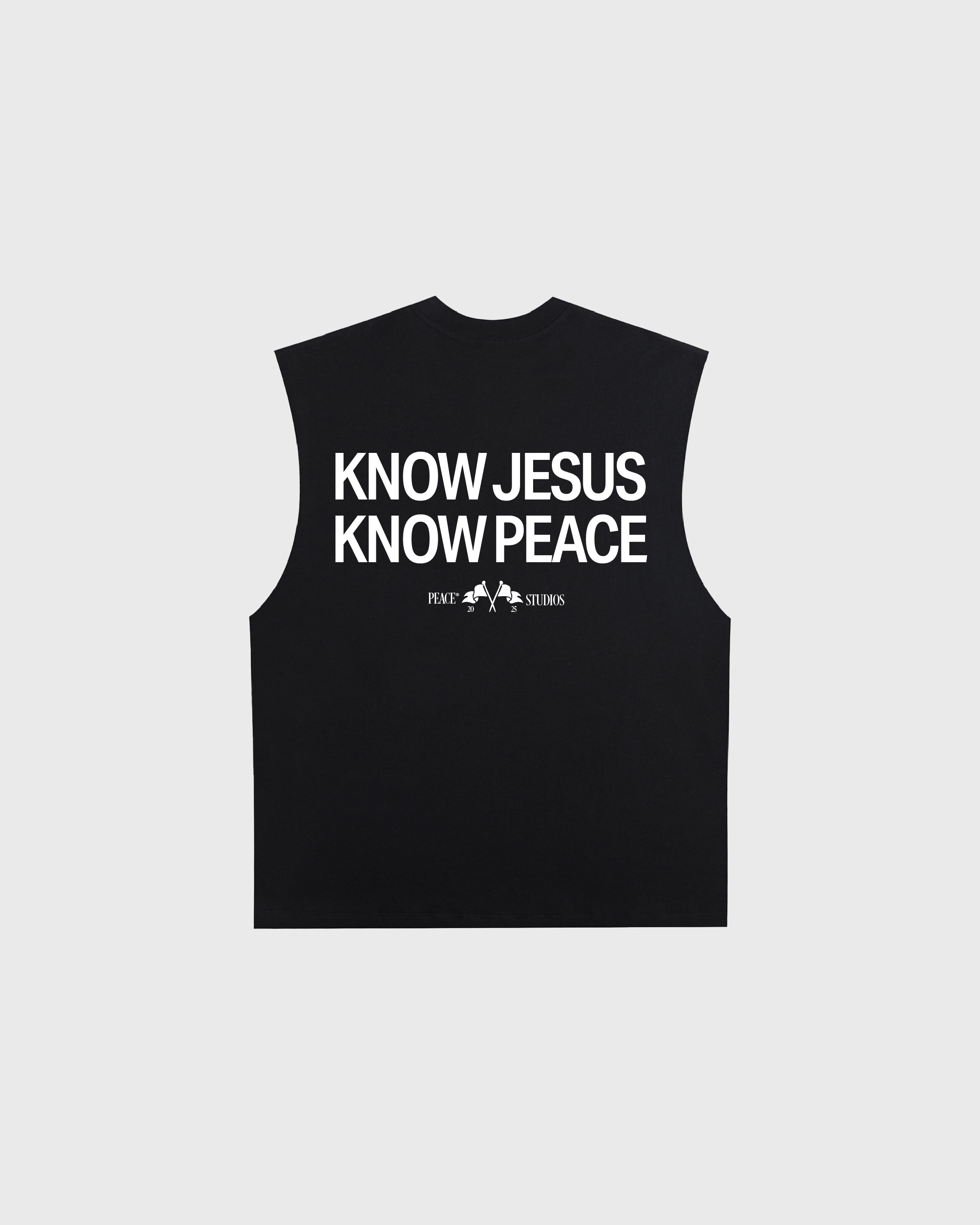 Know Jesus, Know Peace Black Raw Edge Tank Top | Peace®