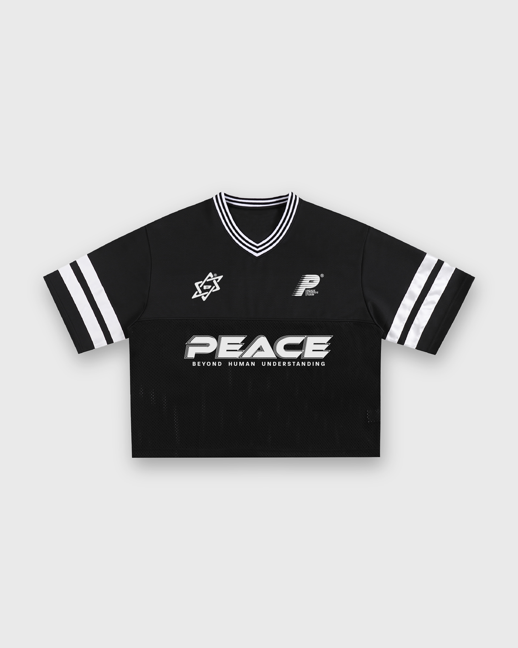Child of God Vintage Black Varsity-Inspired Boxy Tee | Peace®