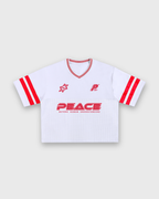 Child of God Vintage White Varsity-Inspired Boxy Tee | Peace®