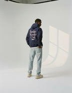 Sunday Worship Club Navy Blue Oversized Heavyweight Hoodie | Peace®