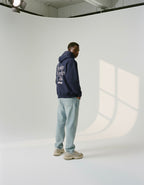 Sunday Worship Club Navy Blue Oversized Heavyweight Hoodie | Peace®