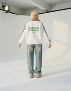 Know Jesus, Know Peace Signature White Striped Collar Sweatshirt | Peace®