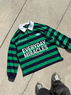 Everyday Miracles Green Stripe Polo Shirt | Peace®