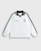 Know Jesus, Know Peace Signature White Striped Collar Sweatshirt | Peace®