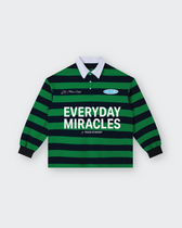 Everyday Miracles Green Stripe Polo Shirt | Peace®