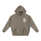 Jesus Walks With Us Gray Coffee Oversized Heavyweight Hoodie | Peace® ODMPOD