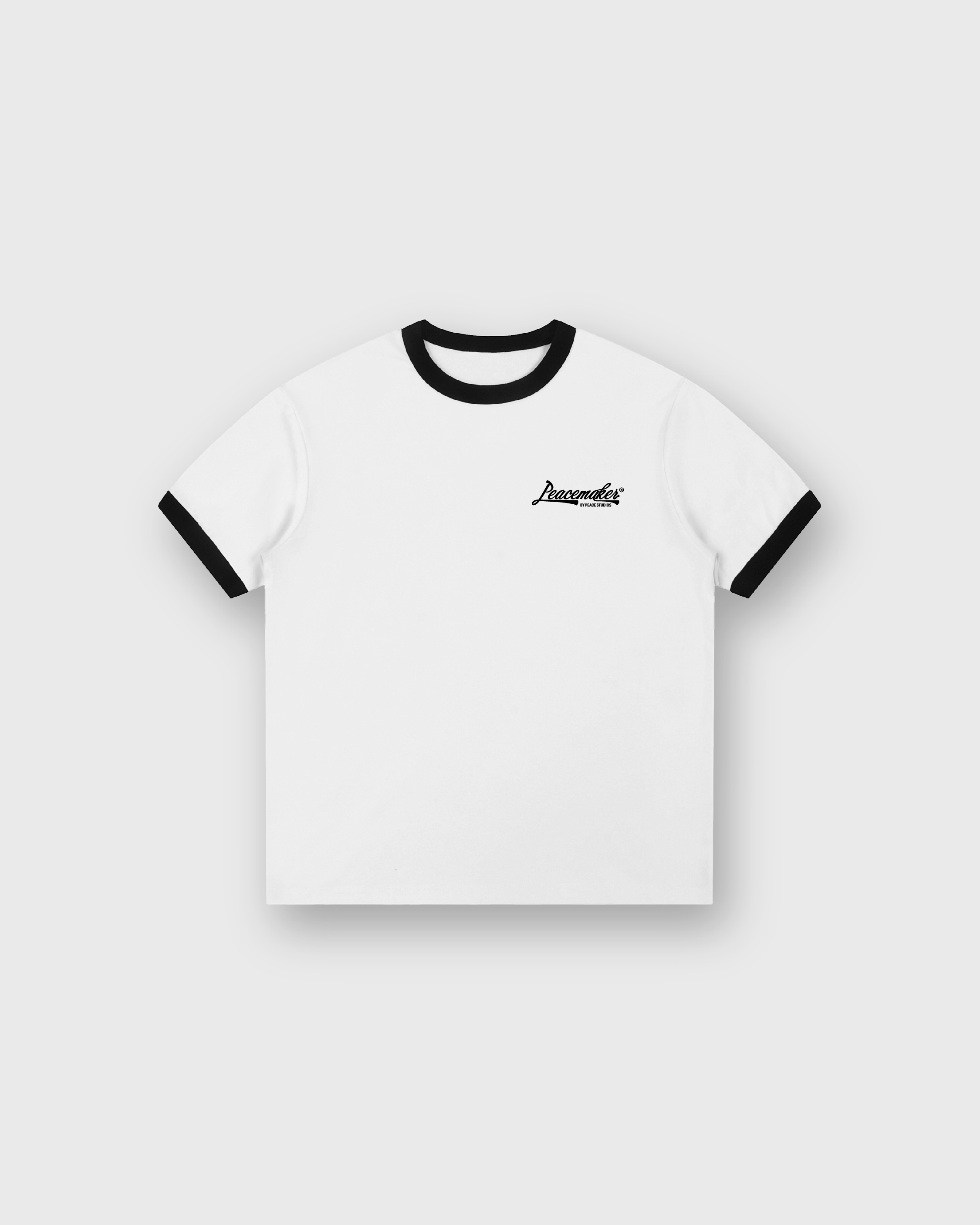 Peacemaker Vintage Style White Ringer T-Shirt  | Peace®