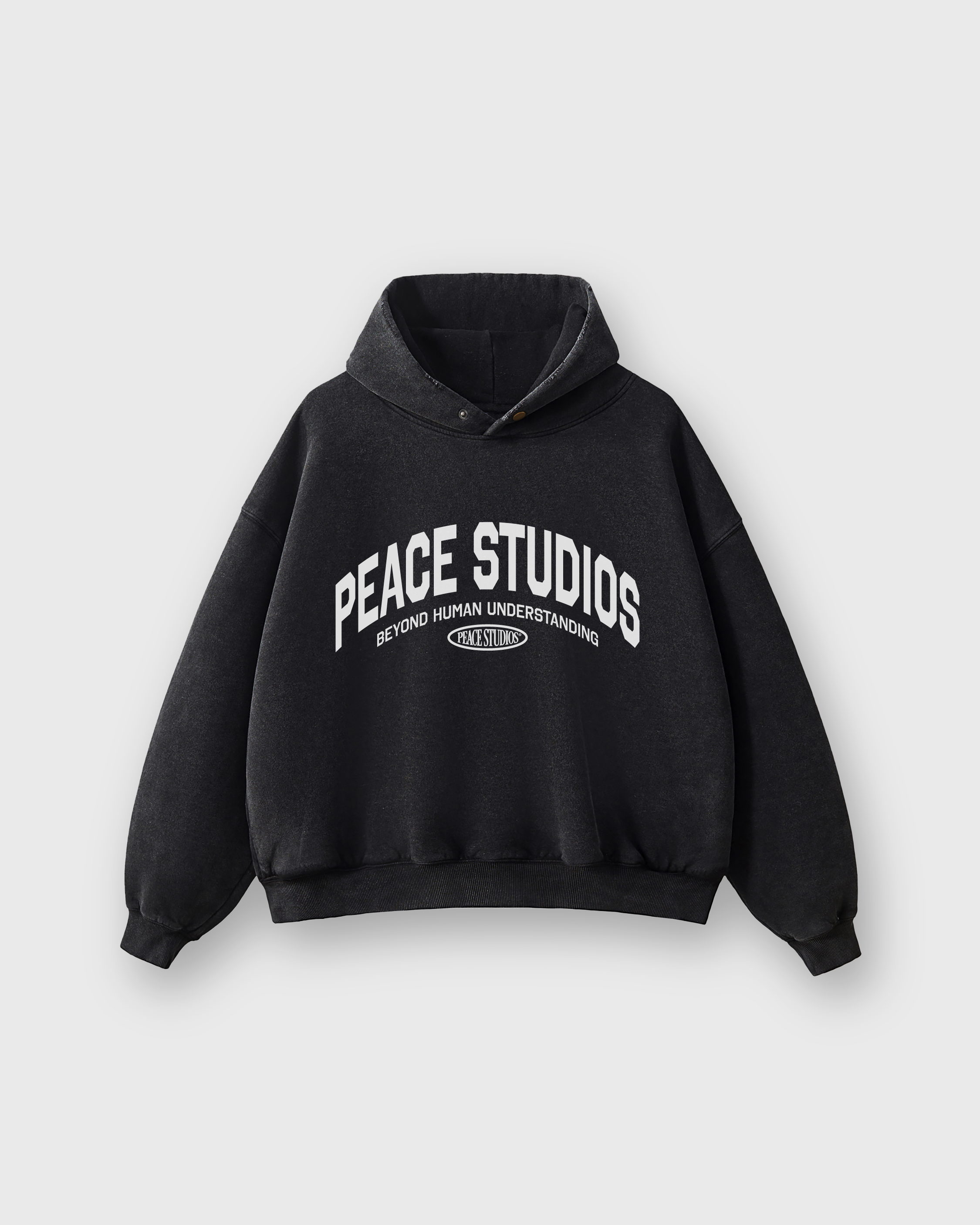 The Signature Collection Black Oversized Heavyweight Hoodie | Peace®