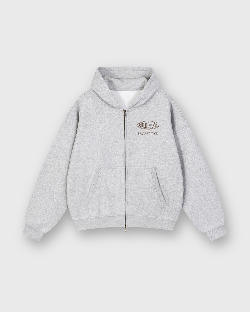 Child of God II Gray Dual-Zip Fleece Boxy Hoodie | Peace®