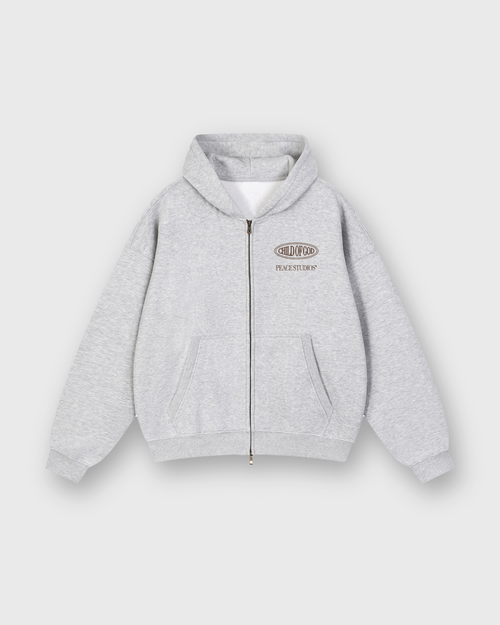 Child of God II Gray Dual-Zip Fleece Boxy Hoodie | Peace®