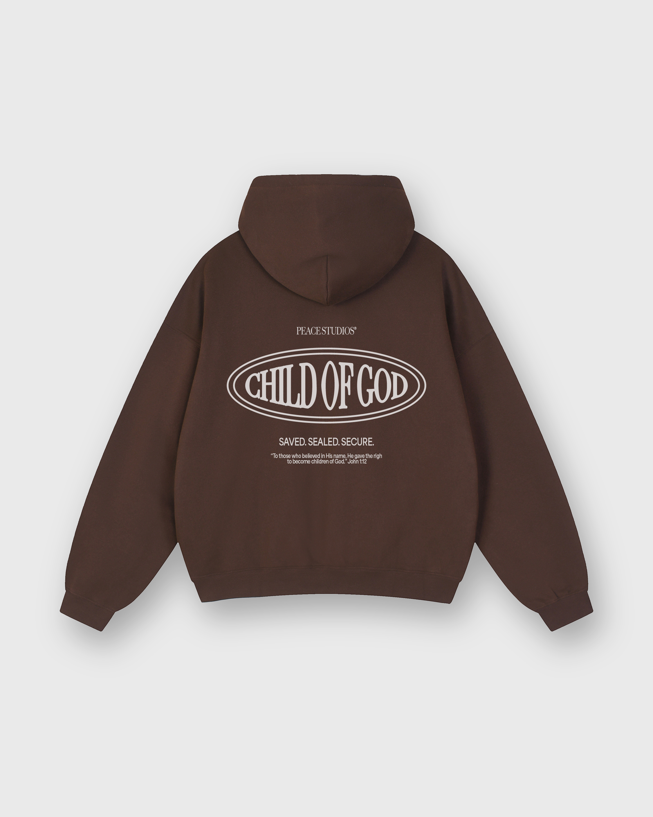 Child of God II Brown Dual-Zip Fleece Boxy Hoodie | Peace®