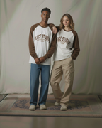 The Signature Brown and White Raglan Long-Sleeve Tee | Peace®