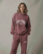 Peace® Studios Premium Enzyme-Washed Boxy Frayed Hoodie | Vintage Red