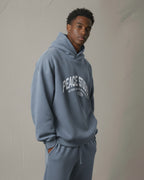 Peace® Studios Premium Enzyme-Washed Boxy Frayed Hoodie | Vintage Blue