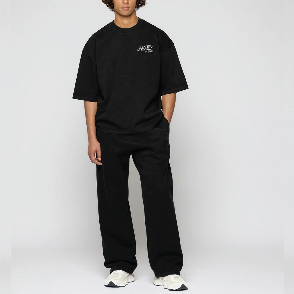 Ever Peaceful Black Loose Fit Tee | Peace® PEACE STORE