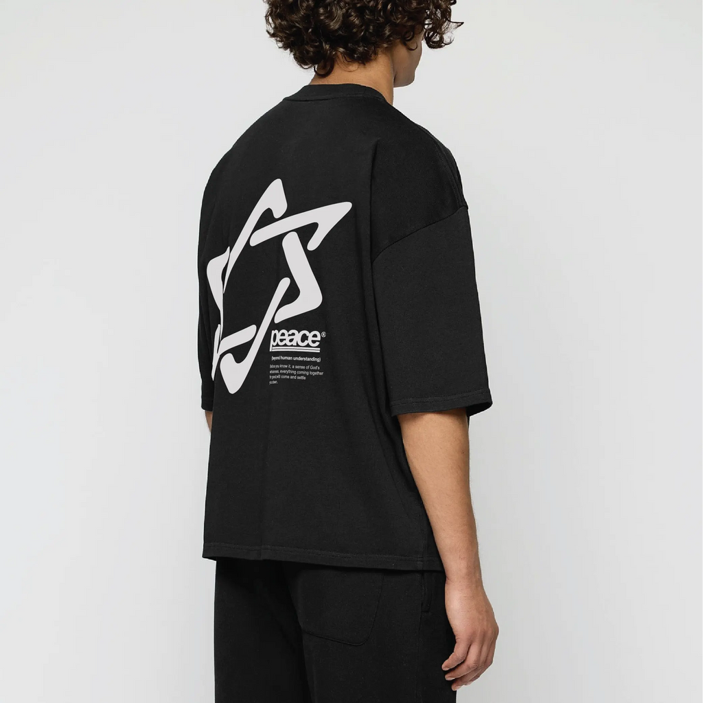 Official Peace Star Black Loose Fit Tee | Peace® PEACE STORE
