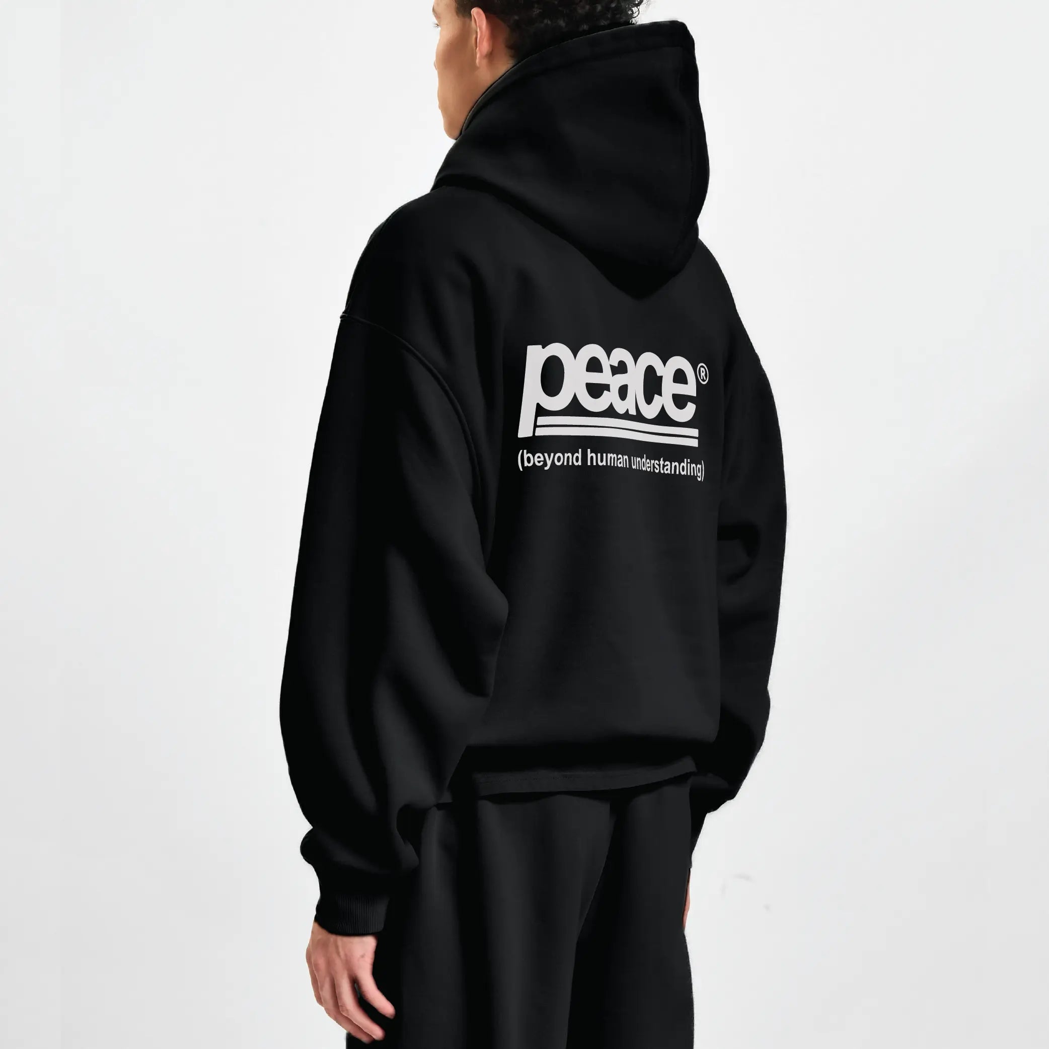 Peace® Studios Signature Black Oversized Hoodie ODMPOD