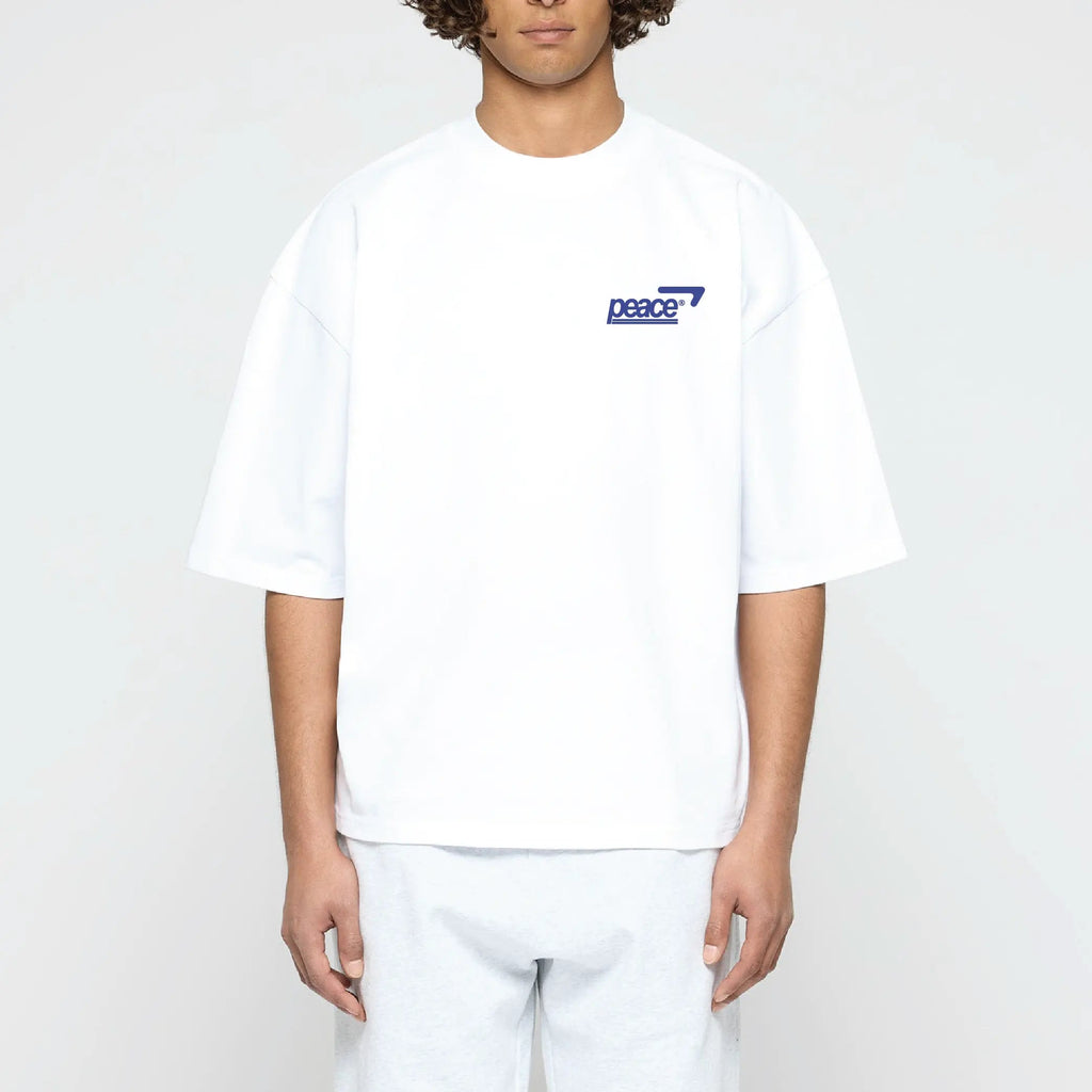 Official Peace Star White Loose Fit Tee | Peace® ODMPOD