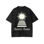 Heaven’s Passion Black Acid Washed Oversized Tee | Peace® PEACE STORE