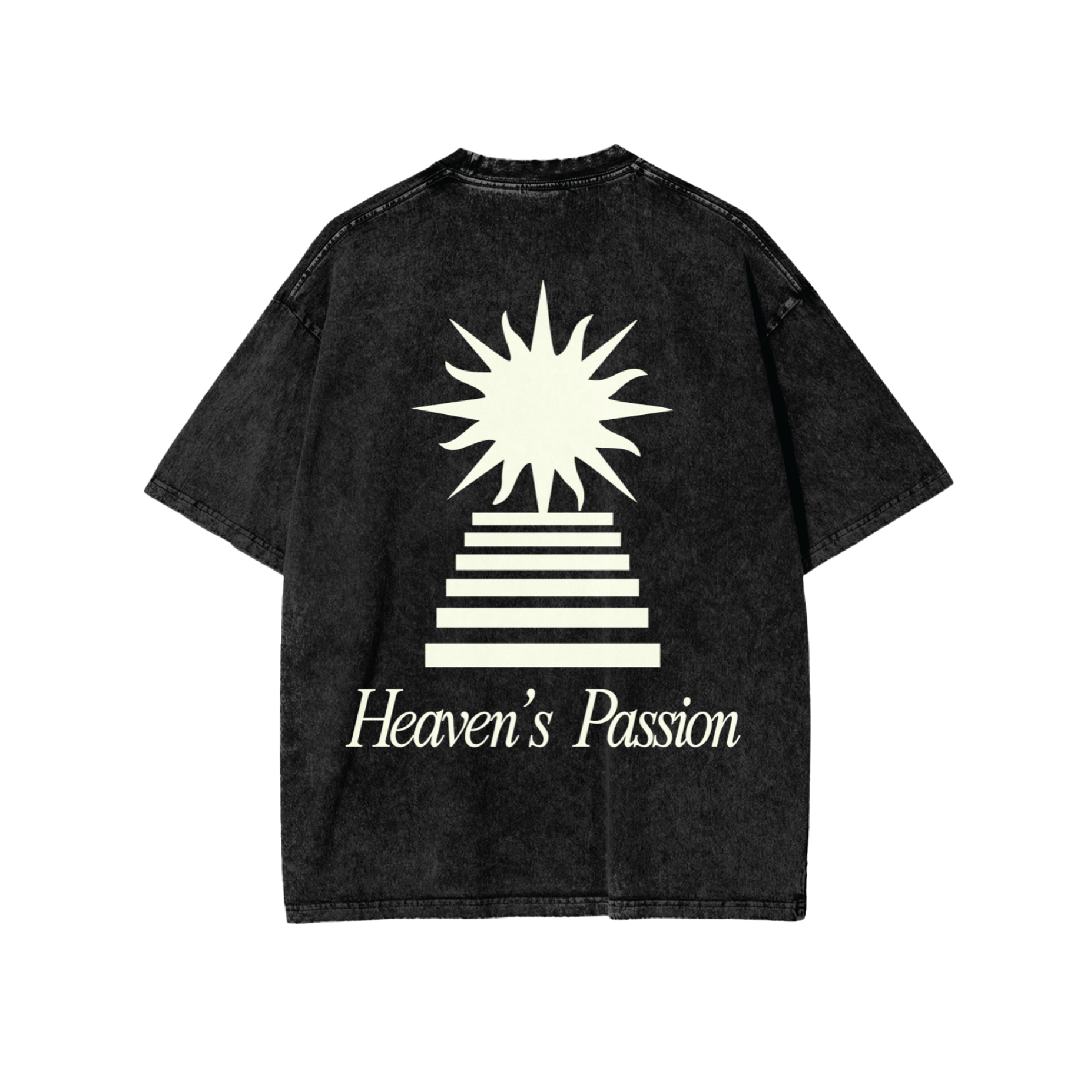 Heaven’s Passion Black Acid Washed Oversized Tee | Peace® PEACE STORE