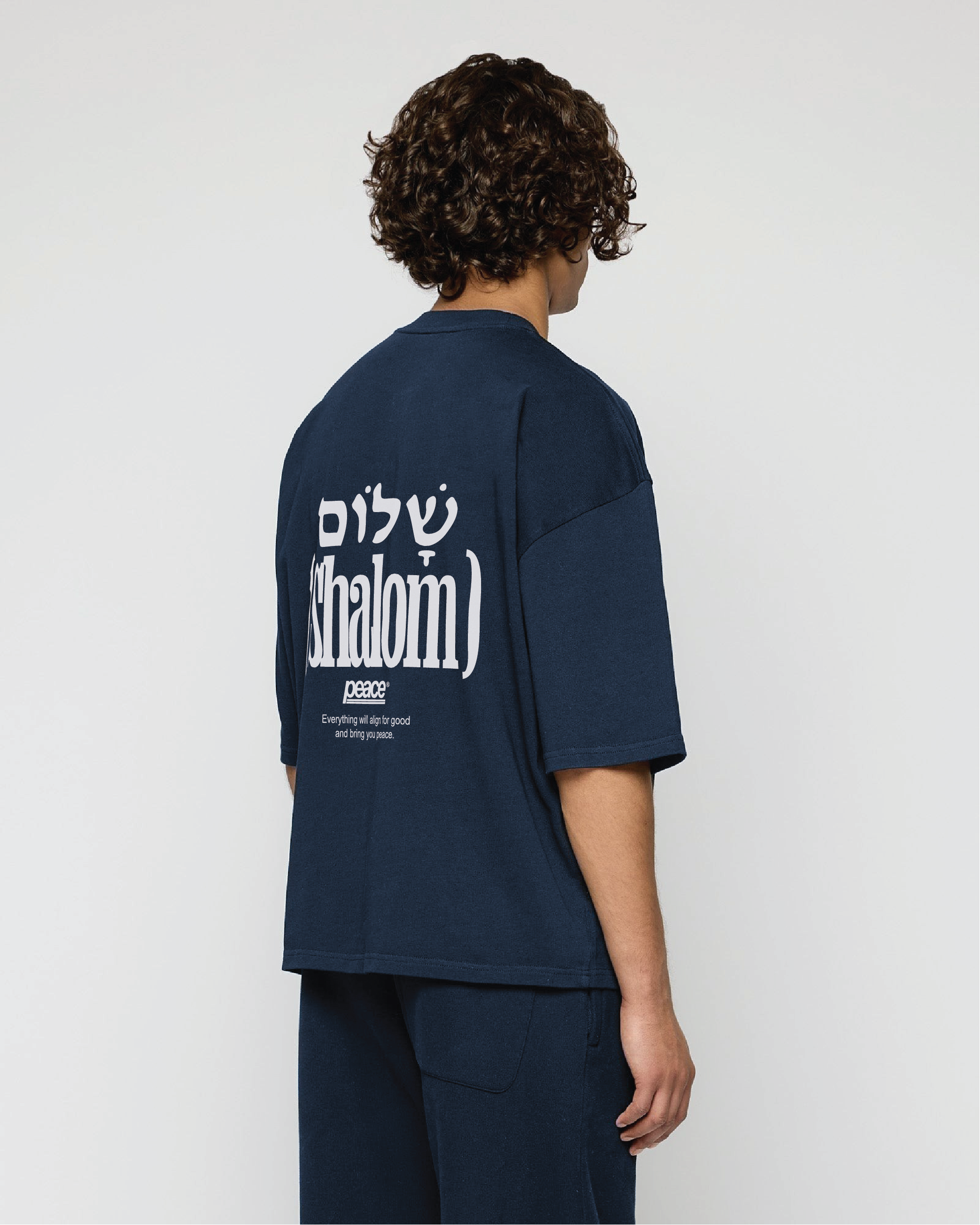 Shalom Official Blue Loose Fit Tee | Peace® PEACE STORE