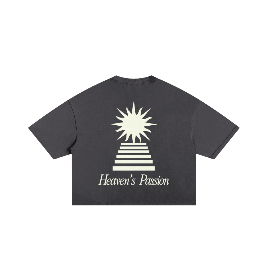 Heaven’s Passion Frayed Boxy Tee Wash Black | Peace® PEACE STORE
