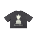 Heaven’s Passion Frayed Boxy Tee Wash Black | Peace® PEACE STORE