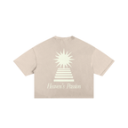 Heaven’s Passion Frayed Boxy Tee Wash Beige | Peace® PEACE STORE