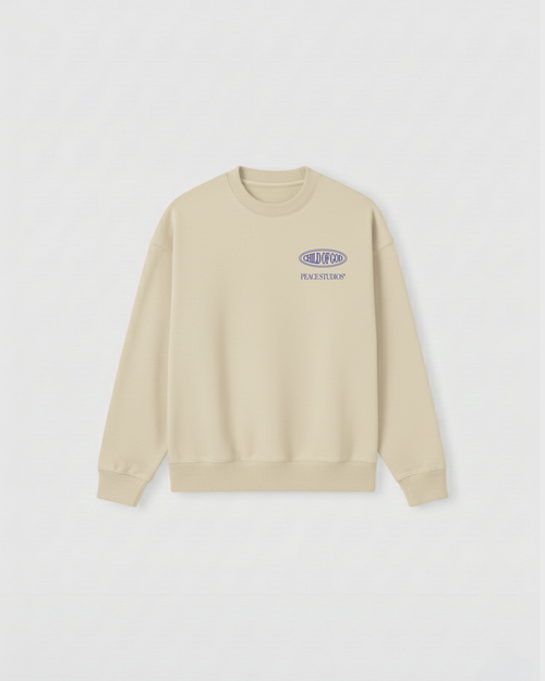 Child of God II Beige Heavyweight Essential Sweatshirt | Peace®
