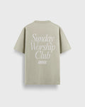 Sunday Worship Club Beige Loose Fit Heavyweight Tee | Peace® ODMPOD