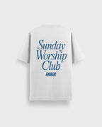 Sunday Worship Club White Loose Fit Heavyweight Tee | Peace® ODMPOD